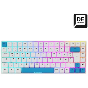 Teclado Sharkoon SKILLER SGK50 S3 PBT gaming USB QWERTZ alemão branco