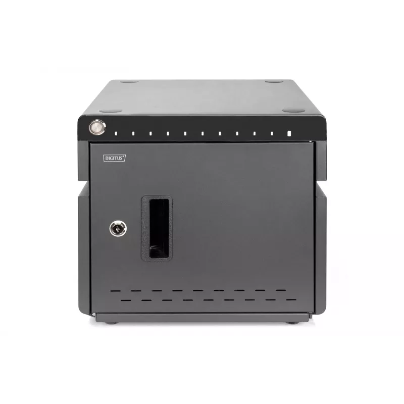 Armário de carregamento móvel de secretária Digitus para 10 portáteis/tablets até 13 polegadas, UV-C, USB-C