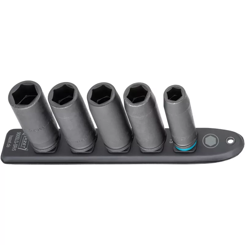 Conjunto de chaves de caixa de impacto Hazet 900Slg-SR/5, chaves de caixa sextavadas 5 peças, tamanhos SW 13–SW 24