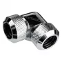 Alphacool Eiszapfen 17410 conector de compressão HardTube de 13 mm, união em L de 90° para tubos de acrílico e latão, cromado