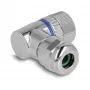 Conector M12 DeLOCK codificação A 4 pinos conector fêmea 90° angular metal