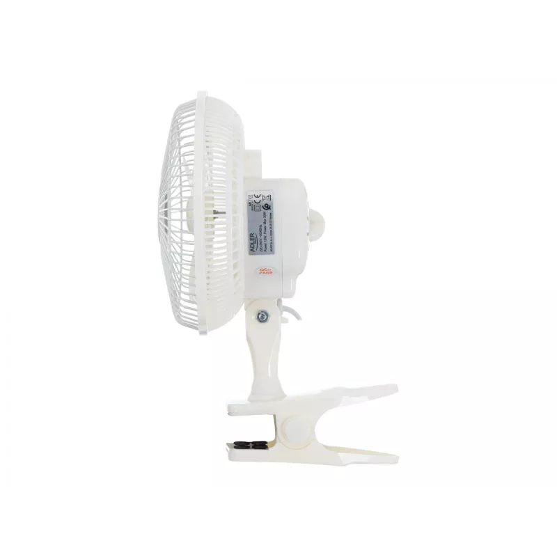 Adler | Ventilador com mola | AD 7317 | Ventilador de mesa | Branco | Diâmetro 15 cm | Número de velocidades 2 | 30 W