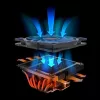 Arrefecedor de CPU Akasa ALUCIA H6LS M2 - 120 mm preto azul (AK-CC4030HP01)