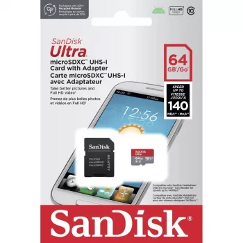 Cartão de memória flash SANDISK SDSQUAB-064G-GN6TA 64GB