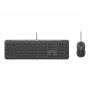 Teclado USB com fios Logitech 920-013343 QWERTZ layout alemão grafite