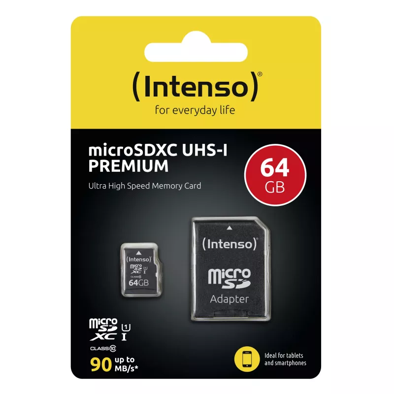 Cartão de memória Intenso 64GB MicroSDXC UHS-I Classe 10 3423490