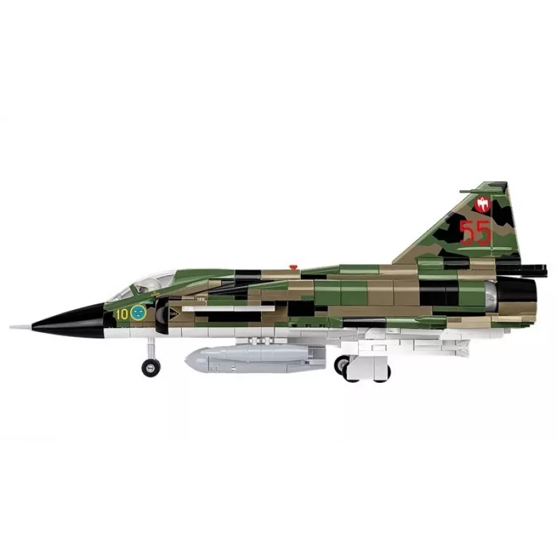 Conjunto de construção Cobi Blocks Saab AJS 3 Viggen 911 peças, conjunto de modelismo com 911 peças