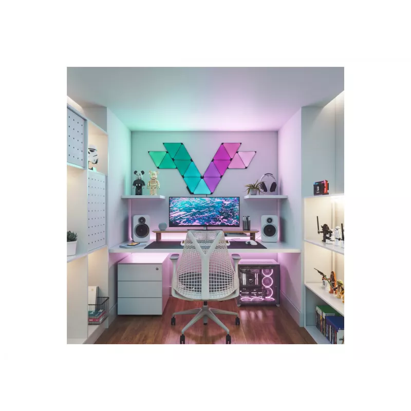 Painel inteligente Nanoleaf NL47-0101TW-3PK Wi-Fi Preto 3 unidades