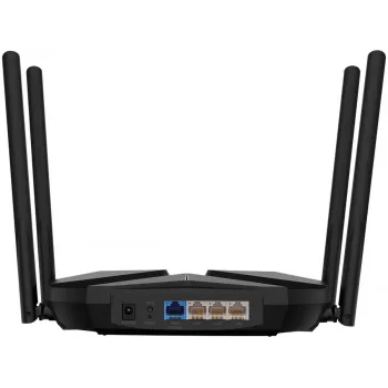 Router de mesa MERCUSYS MR85X AX3000 Dualband‑Wi‑Fi 6, 3000 Mbit/s, 4 antenas, 3 portas Gigabit‑LAN, preto