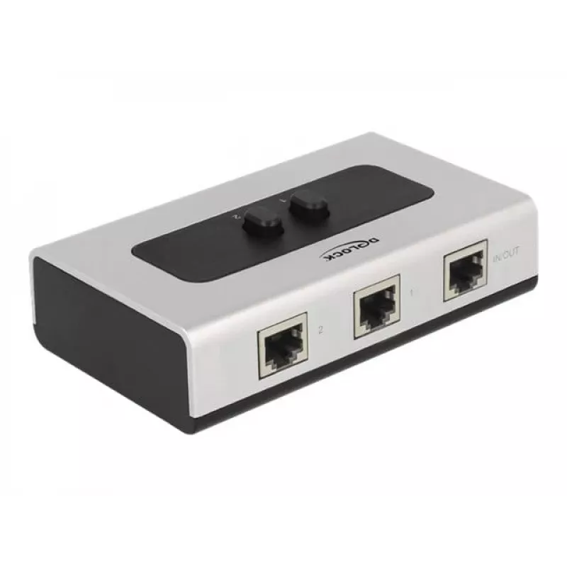 Hub DeLOCK 87673 1000 Mbit/s preto cinzento