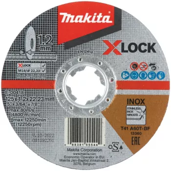 Makita - Disco de corte - para aço inoxidável - 125 mm - grão: A60T