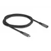 Cabo de extensão USB DeLOCK USB Type-C macho para fêmea 10 Gbit/s 1 m cinzento metal