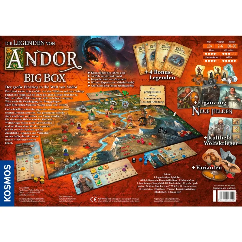 Kosmos Andor The Legends of Andor - Big Box Jogo de cartas Viagens/Aventura