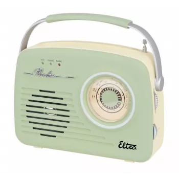 Rádio de mesa Eltra LUIZA RETRO SP-11 com suporte MP3, USB e cartão SD, menta