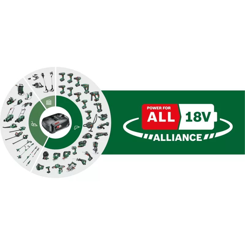 Berbequim de impacto sem fios EasyImpact 18V-38 (verde/preto, bateria de iões de lítio 2,0Ah, mala de transporte, POWER FOR ALL ALLIANCE)
