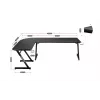 Huzaro Hero 7.0 secretária gaming de canto para computador, retangular, fibra de carbono, alumínio, 154×48×72,5 cm, preta