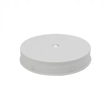 Suporte rotativo elétrico de 360° com iluminação LED, redondo 30 cm, branco