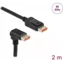 Cabo DisplayPort DeLOCK 8K 60 Hz 2 m macho reto para 90° para baixo angular