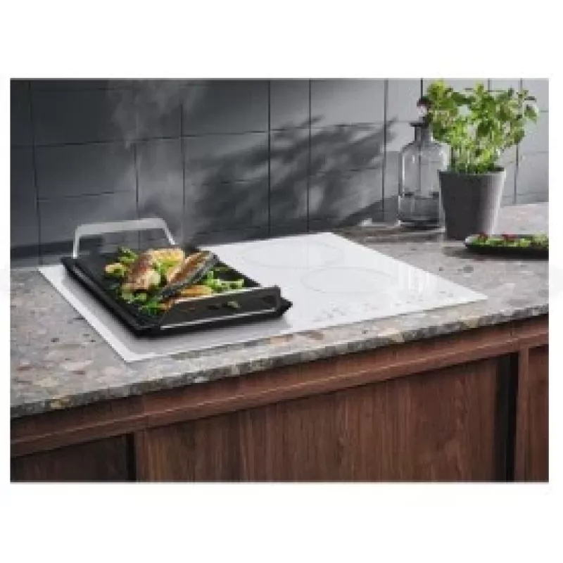 Placa de indução de encastrar Electrolux LIV63431BW branca, 59 cm, 4 zonas
