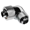 Conector Alphacool Eiszapfen 90 graus G1/4 polegadas macho para 16/10 mm - rotativo, cromado prateado