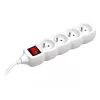 PowerWatch 3 m (4 tomadas) branco com interruptor de rede