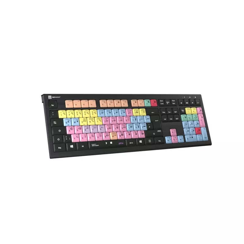 Logickeyboard ASTRA 2 USB QWERTZ teclado preto tamanho completo 108 teclas
