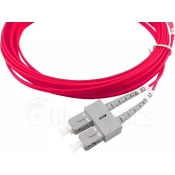 Cabo de patch de fibra ótica CBO SFP3233FU5MK 5 m OM4 SC para ST multimodo turquesa-violeta