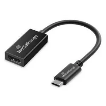 Conversor de áudio e vídeo USB Type-C para HDMI MediaRange MRCS234, 20 cm, preto