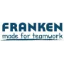 Suporte de etiquetas magnético Franken C124G — 5,0 x 1,5 cm, castanho-escuro