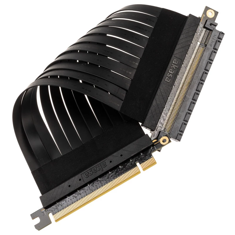 Cabo riser Akasa RISER preto X2 Premium PCIe 3.0 x16 20 cm