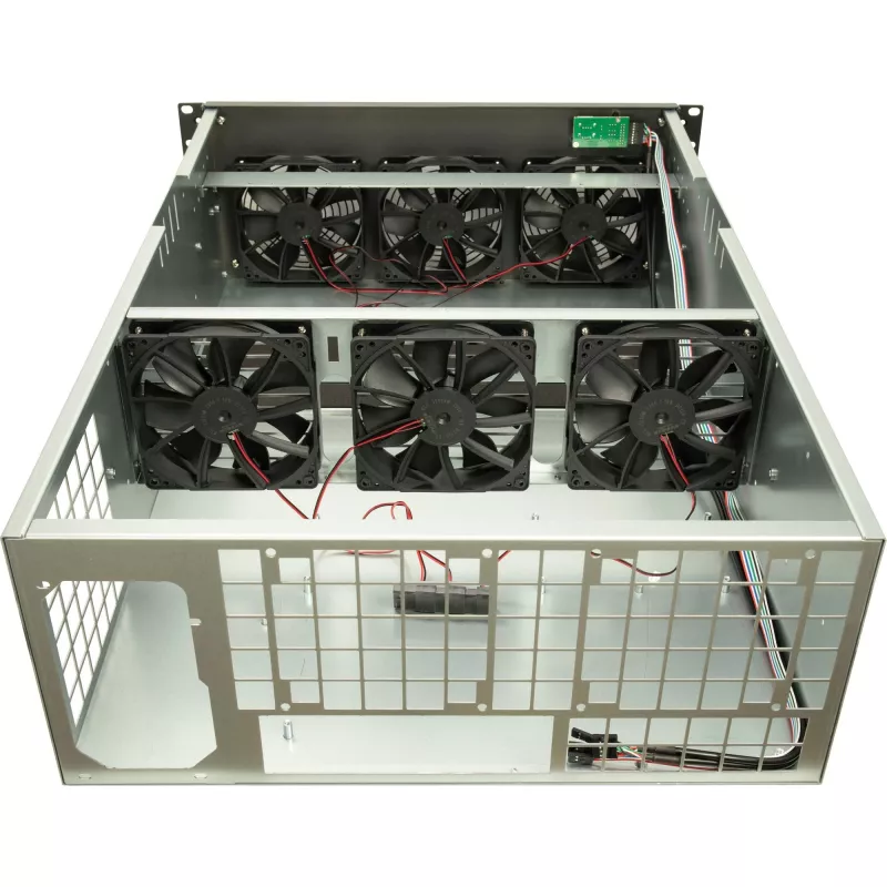 Caixa de computador Inter-Tech 88887236 rack preto, cinzento