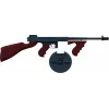 Pistola de gangster em metal Pulio 155132/6 — pistola de brinquedo de mola, construção em metal, capacidade de 8 tiros