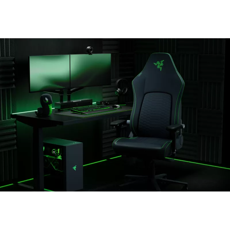 Cadeira gaming ergonómica Razer with Breathable Comfort | Iskur V2 NewGen | preto/verde