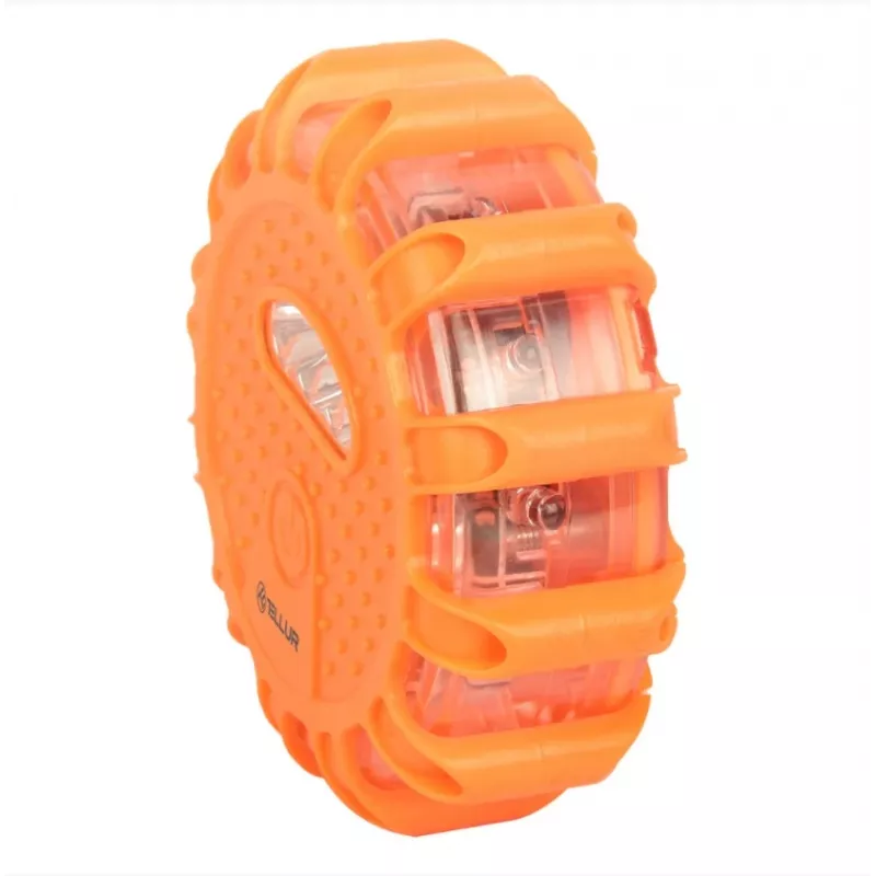 Sinal de emergência LED e lanterna Tellur TLL441101 – 3×AAA, magnético, laranja