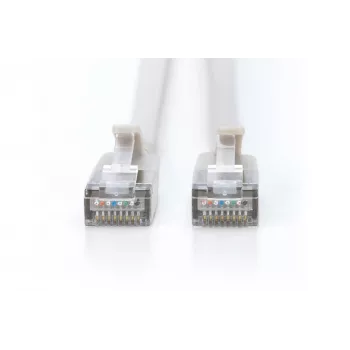 Cabo de patch DIGITUS CAT6A F-FTP, 7 m, cinzento, RJ-45–RJ-45, 10 Gbit/s