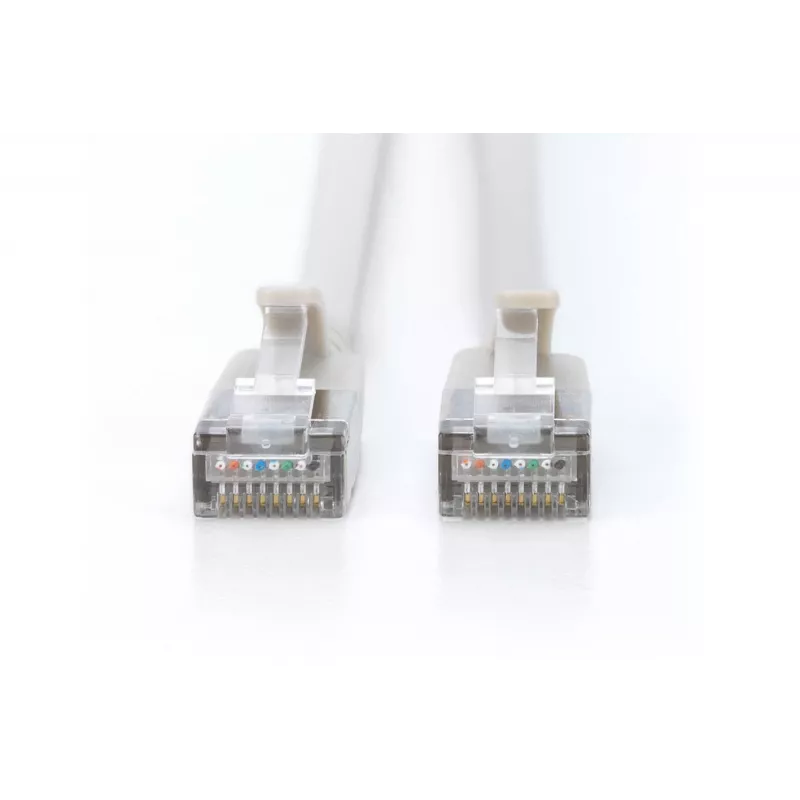 Cabo de patch DIGITUS CAT6A F-FTP, 7 m, cinzento, RJ-45–RJ-45, 10 Gbit/s