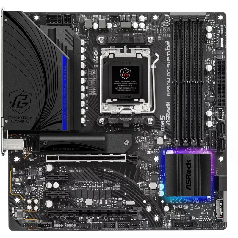 Placa-mãe ASRock B650M PG Riptide AMD B650 Socket AM5 micro ATX