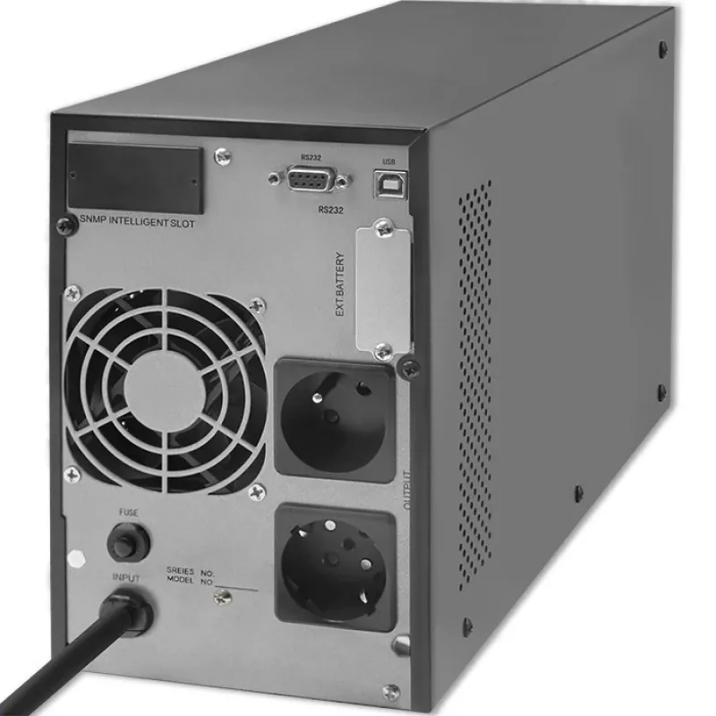 Unidade de alimentação ininterrupta QOLTEC 53981 On line 2kVA, capacidade 2000 VA