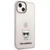 Karl Lagerfeld KLHCP14MCTRI iPhone 14 Plus / 15 Plus 6.7 capa rígida rosa / rosa transparente Choupette Body
