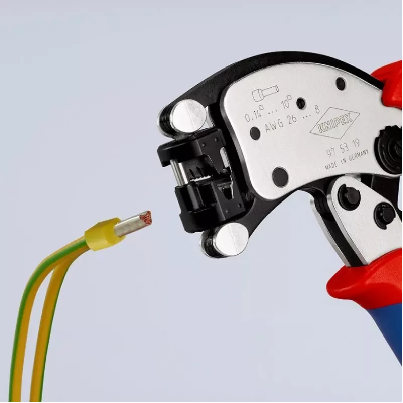 KNIPEX Twistor T alicate de cravar autoajustável, alicate de cravar terminais