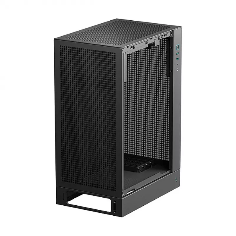 Caixa para PC DeepCool CH170 PLUS Tower preto – micro-ATX/mini-ITX, vidro temperado, USB-C, fonte de alimentação em cima