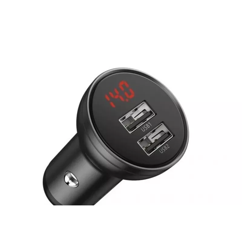 Carregador móvel universal Baseus CCBX-0G preto, cinzento, para isqueiro de automóvel