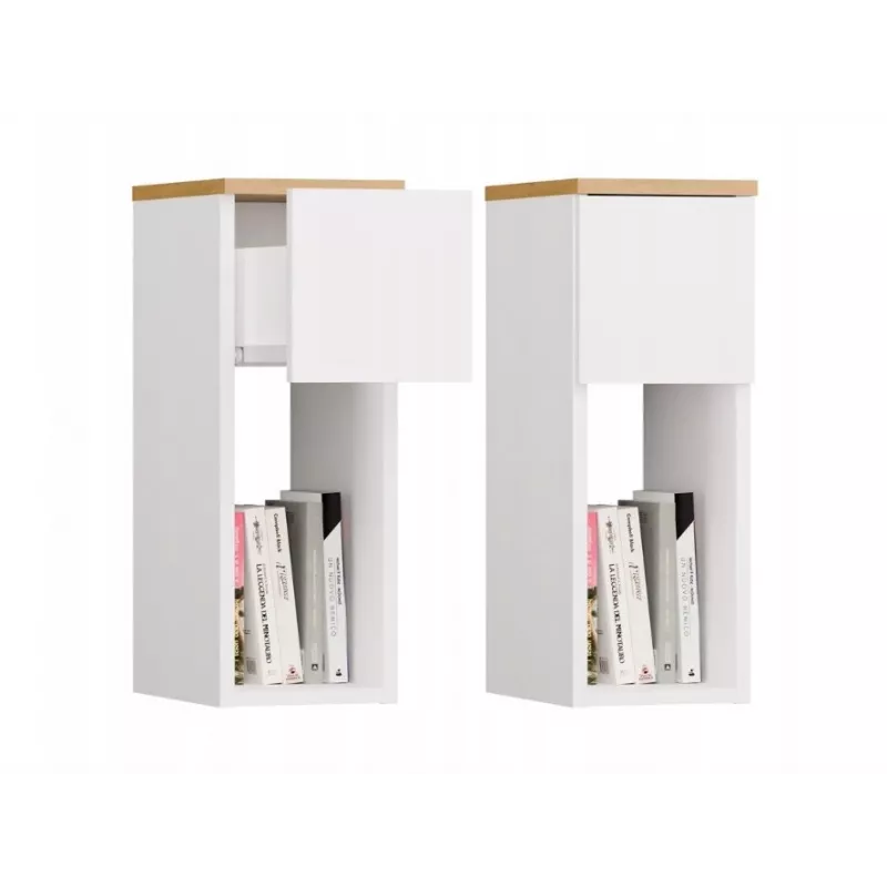 Mesa de cabeceira GALAX 20/1S branco/ARTISAN