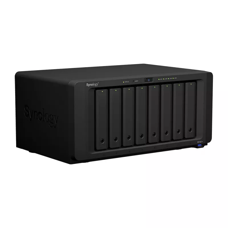 Synology DiskStation DS1821+ servidor NAS/armazenamento torre Ryzen Embedded V1500B 4 GB DDR4 0 TB DiskStation Manager preto