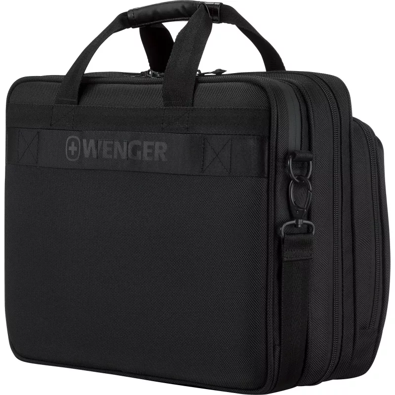 Capa para portátil Wenger Legacy Série Preta 16 polegadas – compatível com até 40,6 cm, preta