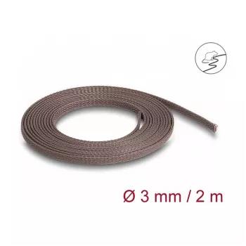 Manga de cabo DeLOCK 20896 castanho poliéster 3mm