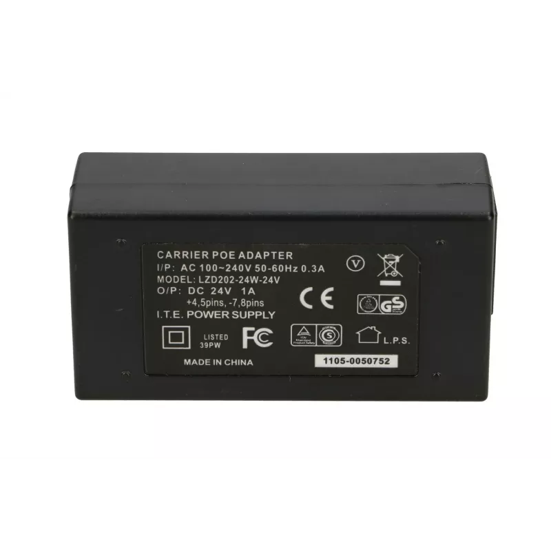 Fonte de alimentação PoE Extralink POE-24-24W, 24V, 1A, 24W, cabo incluído