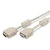 Cabo de extensão VGA para monitor DIGITUS AK-310203-030-E — 3 m, VGA (D-Sub) para VGA (D-Sub), 3Koax+7 condutores, bege