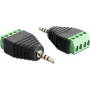Adaptador de mudança de género DeLOCK 65454 2,5 mm 4 pinos preto verde
