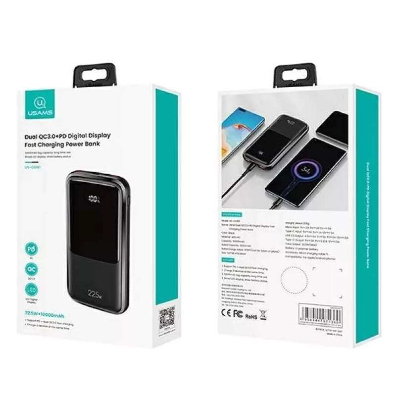 Carregador portátil USAMS Powerbank PB58 10000mAh
